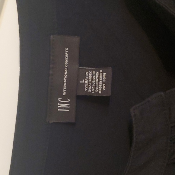 INC women's L Ruffle Black Top - Picture 2 of 5